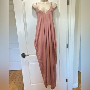 Elan Safra Spaghetti Strap Balloon Bottom Maxi Dress